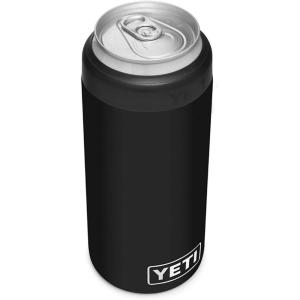 YETI Rambler 12 oz. Colster Slim Can Insulator for the Slim Hard Seltzer Cans, Ridgeline(Black (With Can Insert))