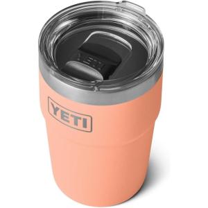 YETI Rambler 16 oz Stackable Tumbler, Vacuum Insulated, Stainless Steel with MagSlider Lid | Stackable, Vacuum Insulated, MagSlider Lid, Stackable, Vacuum Insulated, MagSlider Lid(Lowcountry Peach)
