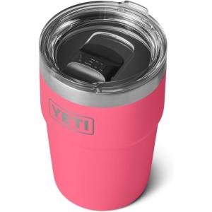 YETI Rambler 16 oz Stackable Tumbler, Vacuum Insulated, Stainless Steel with MagSlider Lid | Stackable, Vacuum Insulated, MagSlider Lid, Stackable, Vacuum Insulated, MagSlider Lid(Tropical Pink)