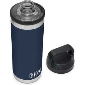 YETI Rambler 18 oz Bottle, Leakproof, Vacuum Insulated, Stainless Steel with Chug Cap, Ridgeline(Navy)
