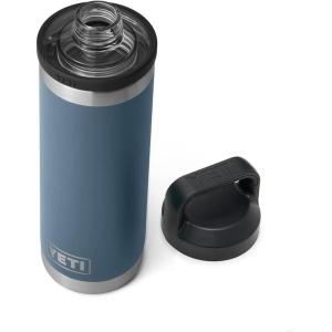 YETI Rambler 18 oz Bottle, Leakproof, Vacuum Insulated, Stainless Steel with Chug Cap, Ridgeline(Nordic Blue)