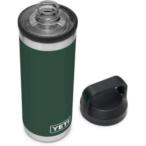 YETI Rambler 18 oz Bottle, Leakproof, Vacuum Insulated, Stainless Steel with Chug Cap, Ridgeline(Northwoods Green)
