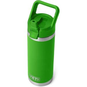 YETI Rambler 18 oz Bottle, Vacuum Insulated, Stainless Steel with Color Matching Straw Cap, Venom(Canopy Green)