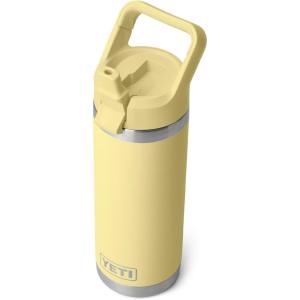 YETI Rambler 18 oz Bottle, Vacuum Insulated, Stainless Steel with Color Matching Straw Cap, Venom(Daybreak Yellow)