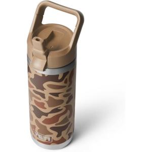 YETI Rambler 18 oz Bottle, Vacuum Insulated, Stainless Steel with Color Matching Straw Cap, Venom(Wetlands Camo)