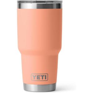 YETI Rambler 30 oz Tumbler, Stainless Steel, Vacuum Insulated with MagSlider Lid, Ridgeline(Low Country Peach)