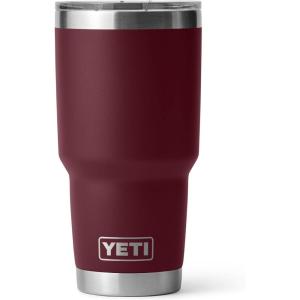YETI Rambler 30 oz Tumbler, Stainless Steel, Vacuum Insulated with MagSlider Lid, Ridgeline(Wild Vine Red)