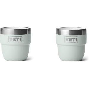YETI Rambler 4 oz Stackable Cup, Stainless Steel, Vacuum Insulated Espresso/Coffee Cup, 2 Pack(Ridgeline)