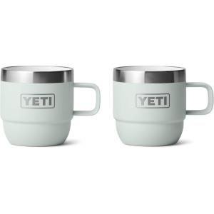 YETI Rambler 6 oz Stackable Mug, Stainless Steel, Vacuum Insulated Espresso/Coffee Mug, 2 Pack(Ridgeline)