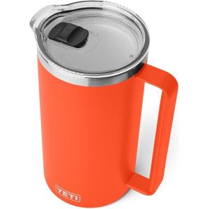YETI Rambler 64 oz Pitcher, Vacuum Insulated, Stainless Steel with MagSlider Lid, Ridgeline(Papaya)