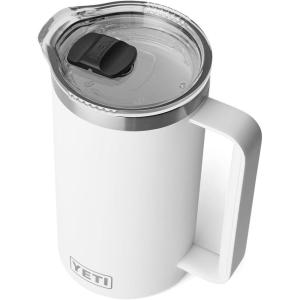 YETI Rambler 64 oz Pitcher, Vacuum Insulated, Stainless Steel with MagSlider Lid, Ridgeline(White)