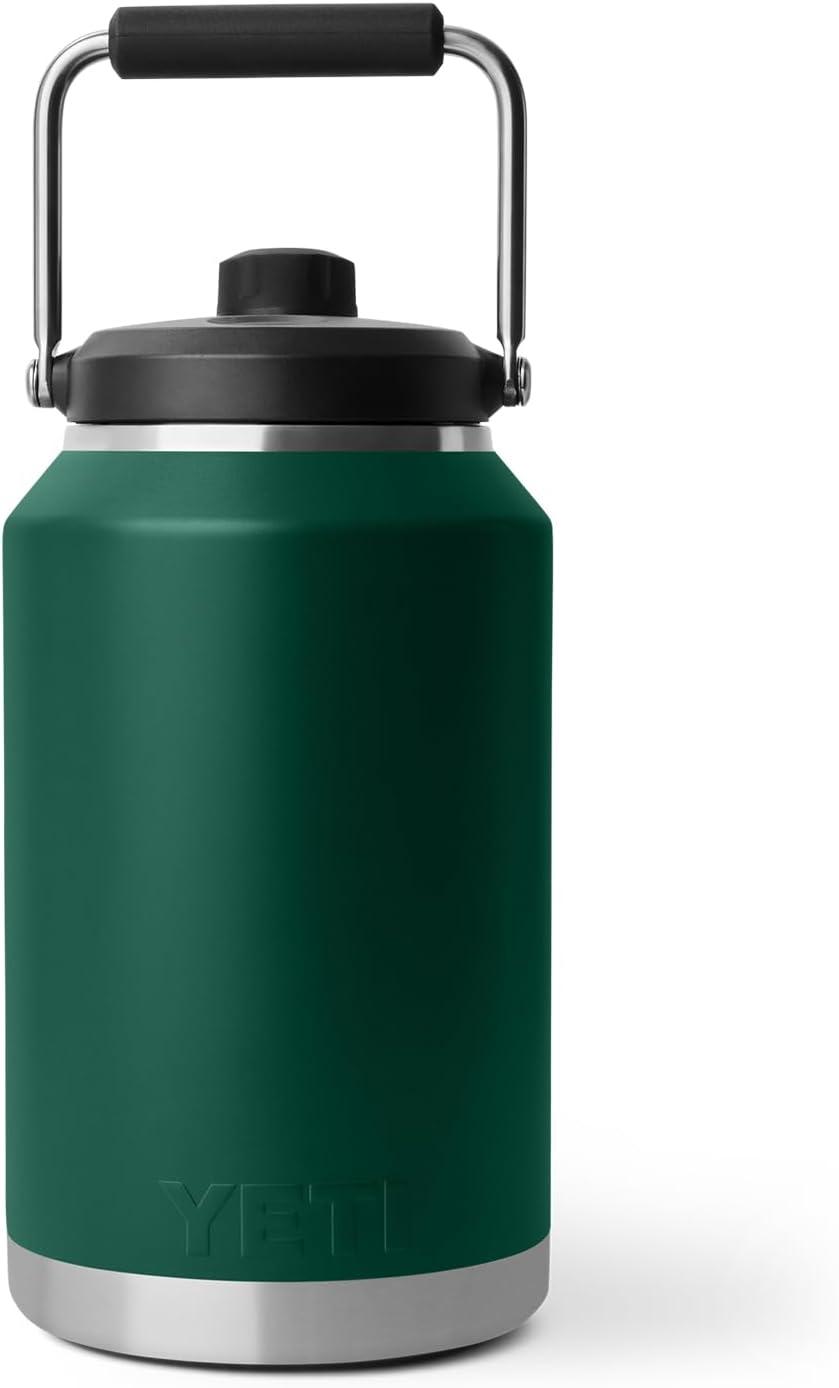 imageYETI Rambler Gallon Jug 20 Vacuum Insulated Leakproof Stainless Steel with MagCap VenomBlack Forest Green