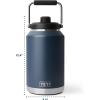 YETI Rambler Gallon Jug 2.0, Vacuum Insulated, Leakproof, Stainless Steel with MagCap, Venom(Stainless)