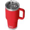 YETI Rambler 35 oz Straw Mug 2.0 – Double-Wall Vacuum Insulation for Cold Beverages – Dishwasher Safe – Cupholder Compatible – Reusable Straw – Comfortable Grip Handle – Travel Mug – Ridgeline(Rescue Red)