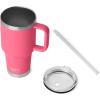 YETI Rambler 35 oz Straw Mug 2.0 – Double-Wall Vacuum Insulation for Cold Beverages – Dishwasher Safe – Cupholder Compatible – Reusable Straw – Comfortable Grip Handle – Travel Mug – Ridgeline(Tropical Pink)
